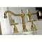 Kingston Brass KS1977NX Widespread Bathroom Faucet with Brass Pop-Up, Brushed Brass KS1977NX - alternate 4